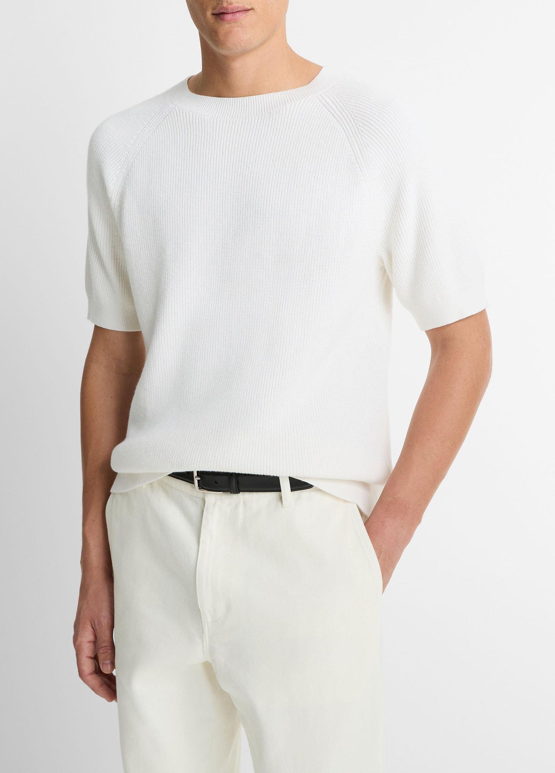 Cotton Short-Sleeve Sweater Product Image