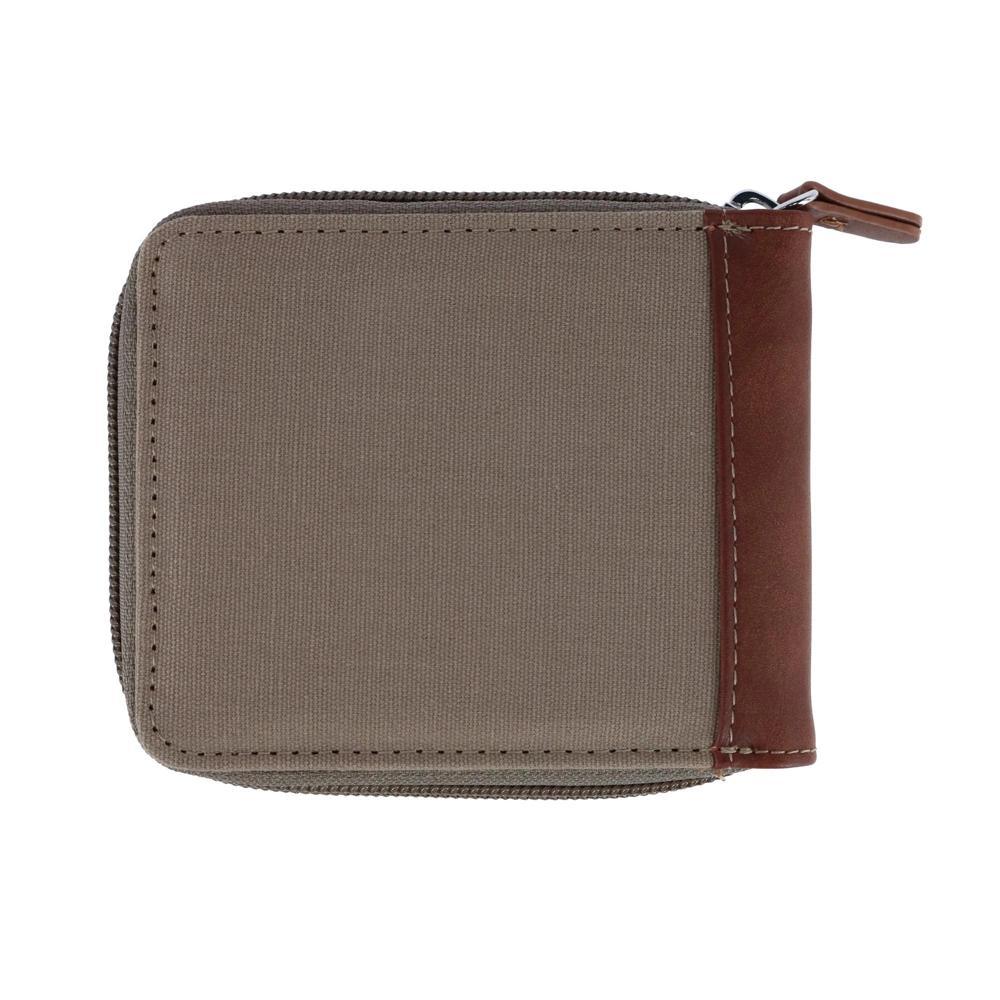 Buxton Men's RFID Canvas and Leather Zip Around Wallet Product Image