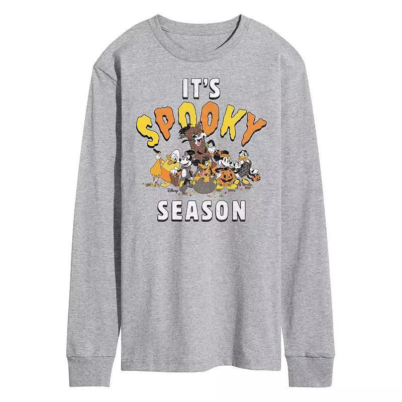 Disney's Mickey Mouse & Friends Men's It's Spooky Season Long Sleeve Graphic Tee, Size: Medium, Gray Product Image