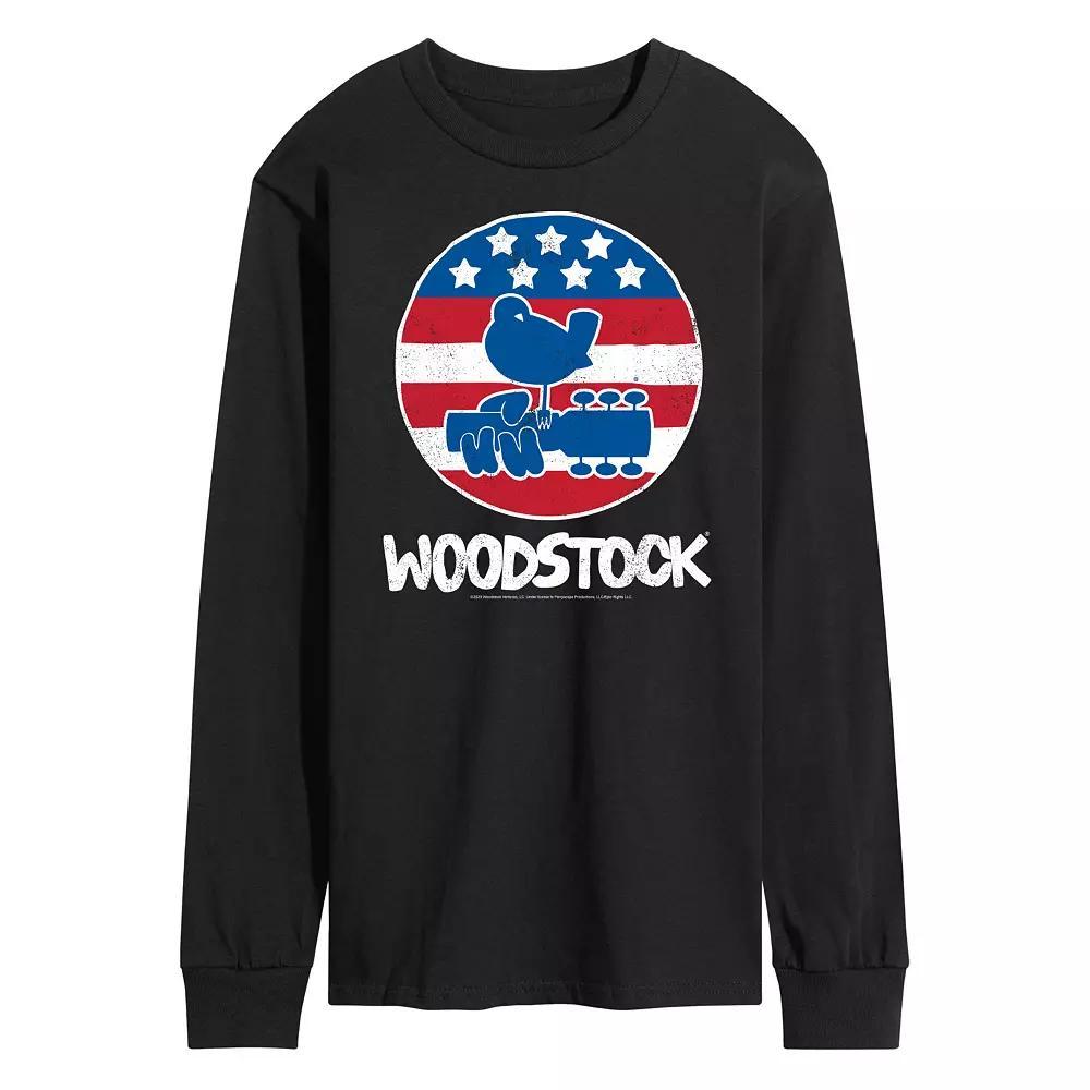 Men's Woodstock Americana Long Sleeve Graphic Tee,  Product Image