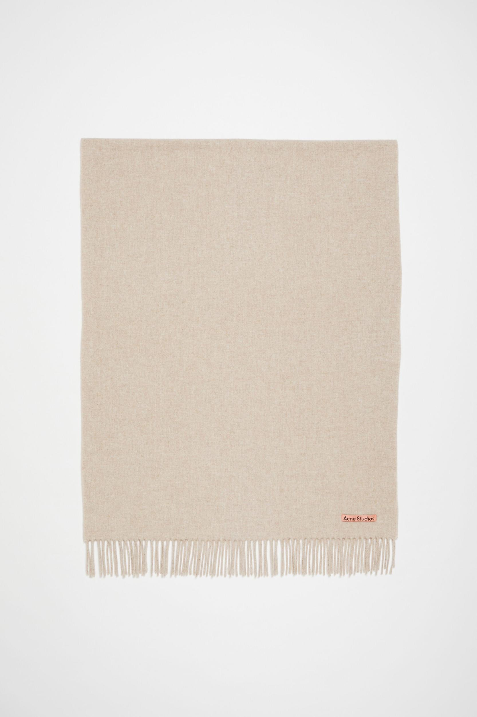 Fringe wool scarf - oversized Product Image