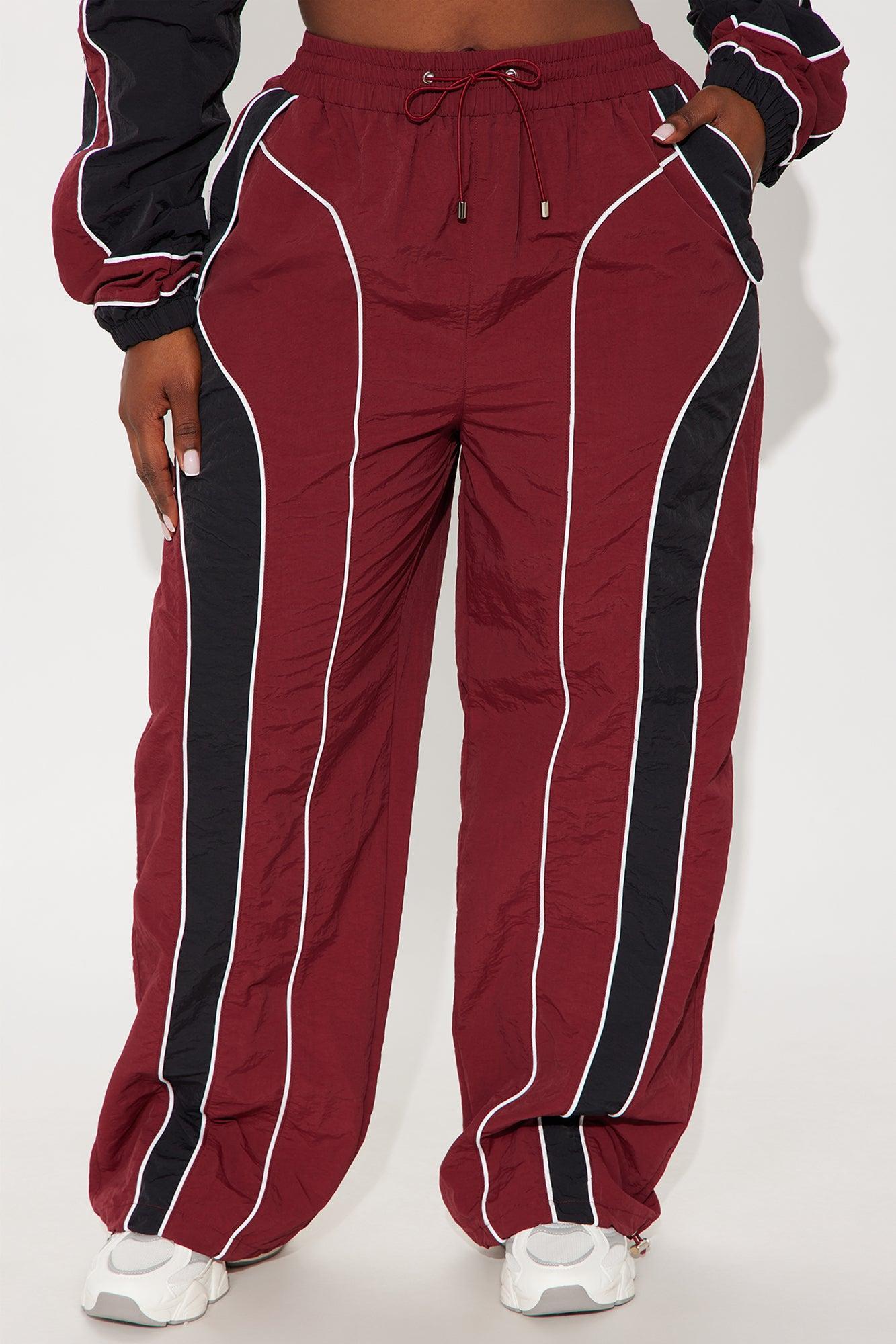 New Era Colorblock Track Pant - Burgundy/combo Product Image