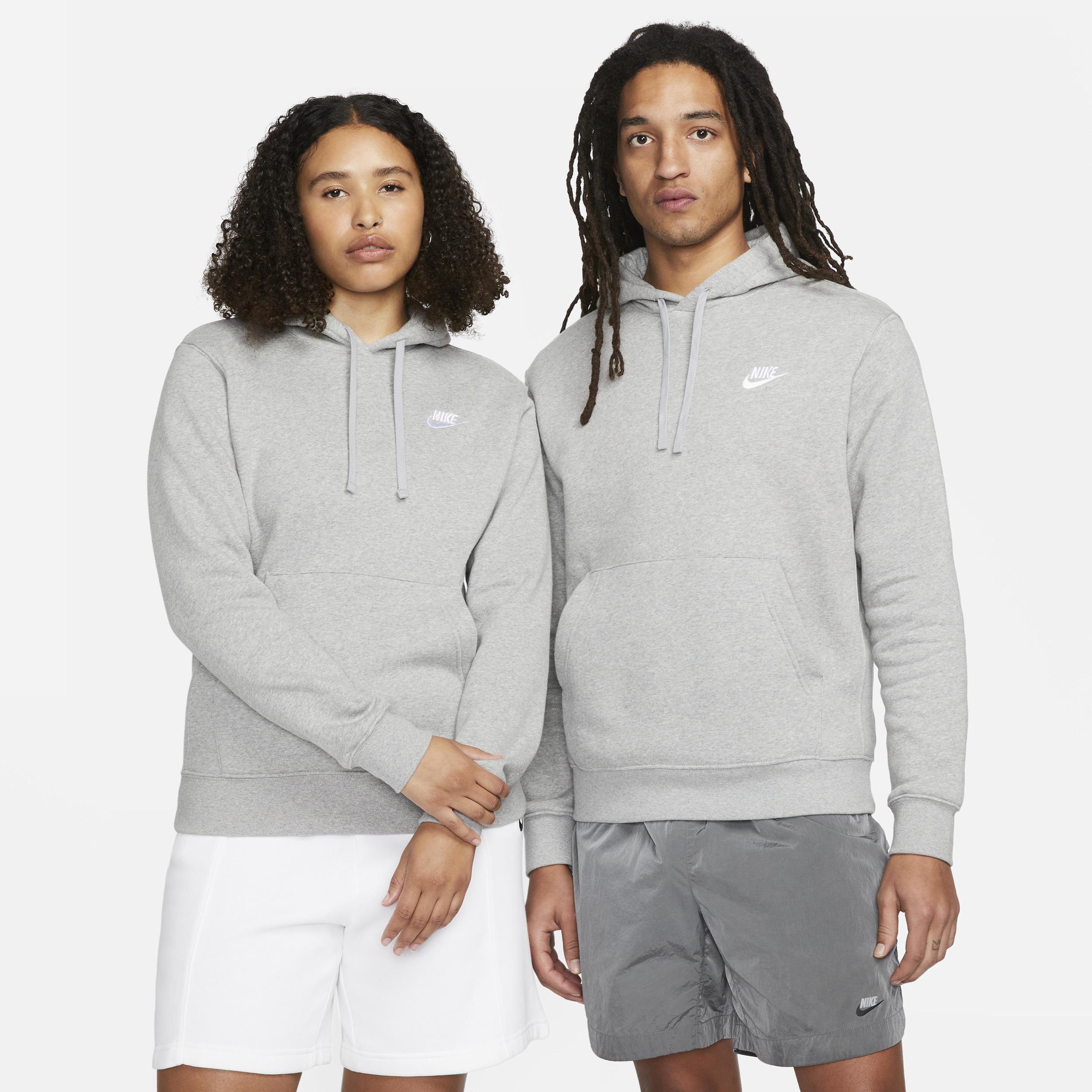 Men's Nike Sportswear Club Fleece Pullover Hoodie, Size: Medium, Grey Heather Product Image