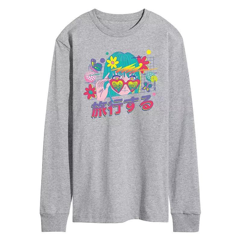 Men's Anime Take A Trip Long Sleeve Tee,  Product Image