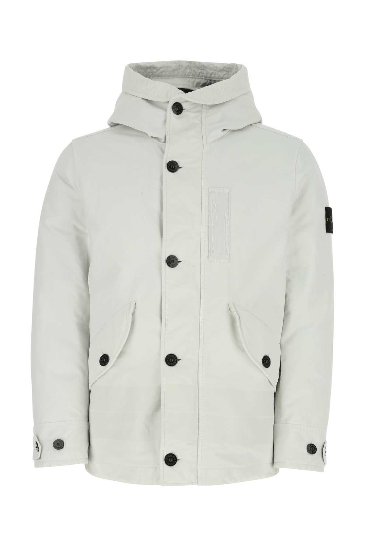 STONE ISLAND Logo-patch Buttoned Hacket In White Product Image