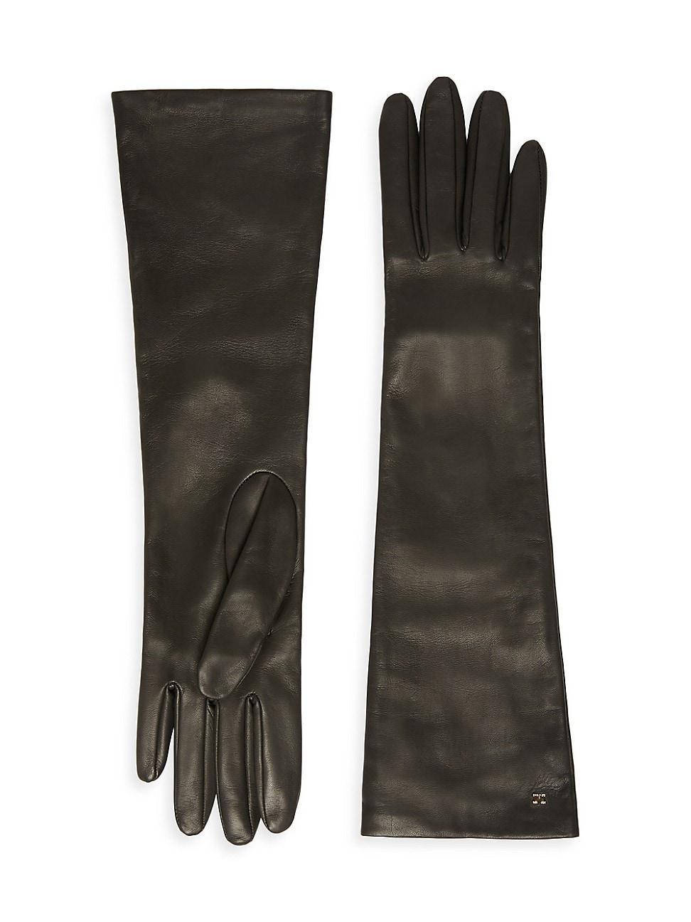 Womens Afidee Leather Elbow Gloves Product Image