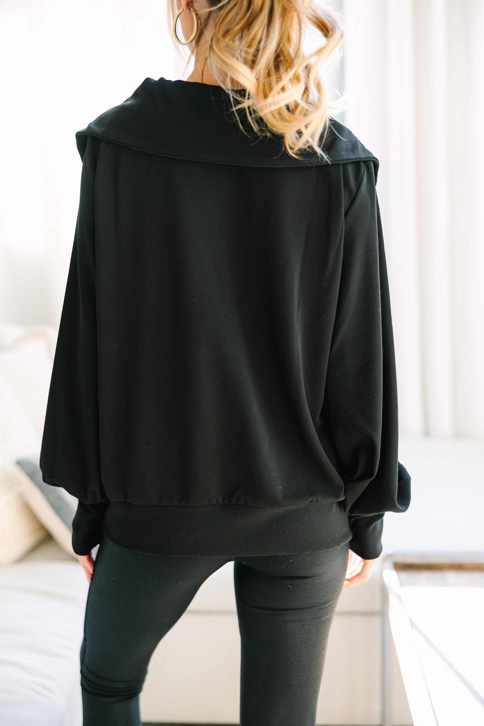 Today's The Day Black Quarter Zip Pullover Female Product Image