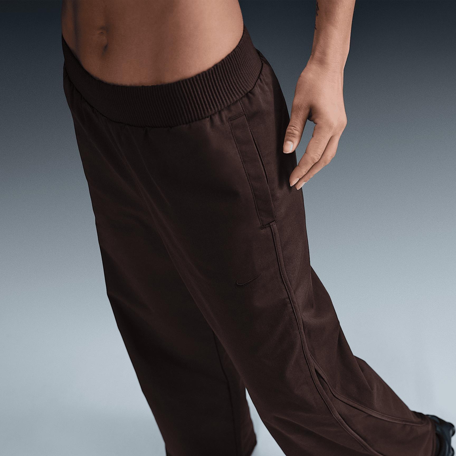 Womens Nike Sportswear Collection Mid-Rise Twill Track Pants | HM9054-220 Product Image