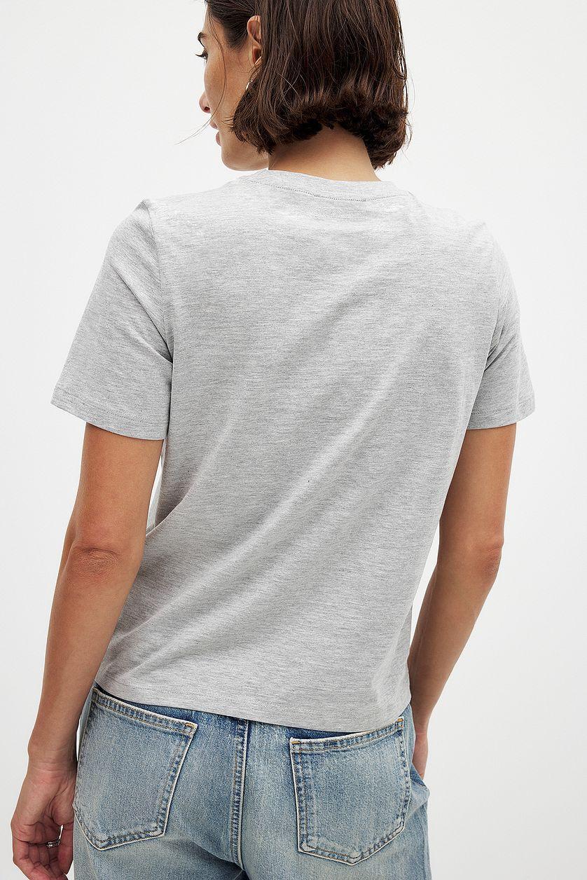 Round Neck Cotton T-Shirt Product Image