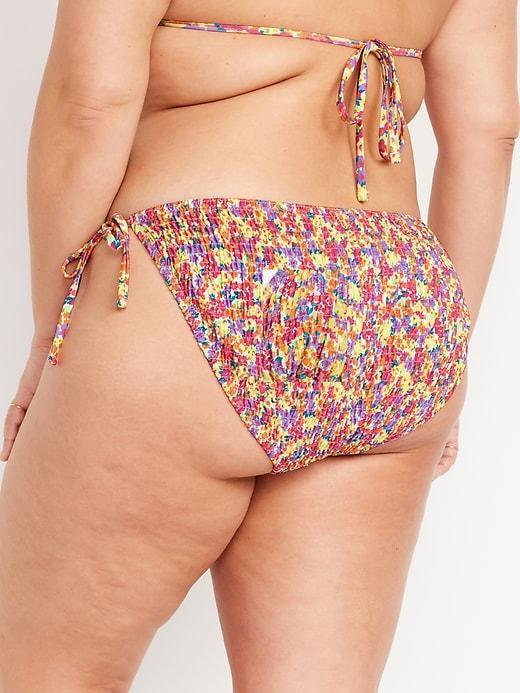 Mid-Rise String Bikini Swim Bottoms Product Image