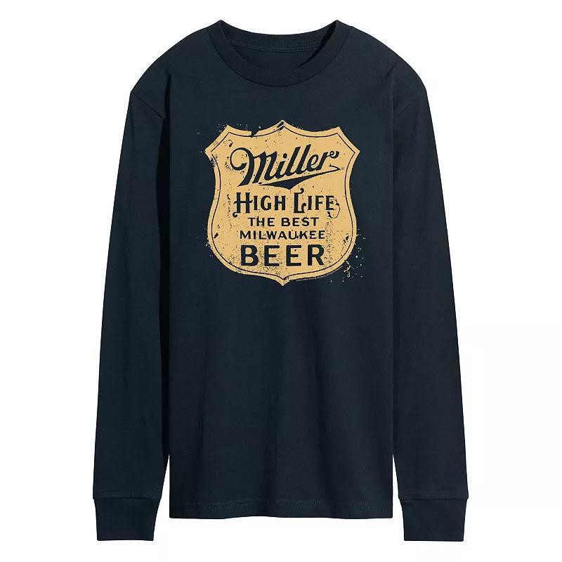 Men's Miller High Life Vintage Crest Long Sleeve Graphic Tee,  Product Image