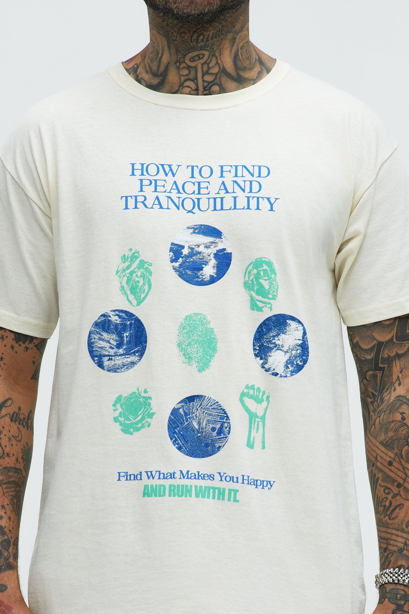 Peace And Tranquility Short Sleeve Tee - Off White Product Image