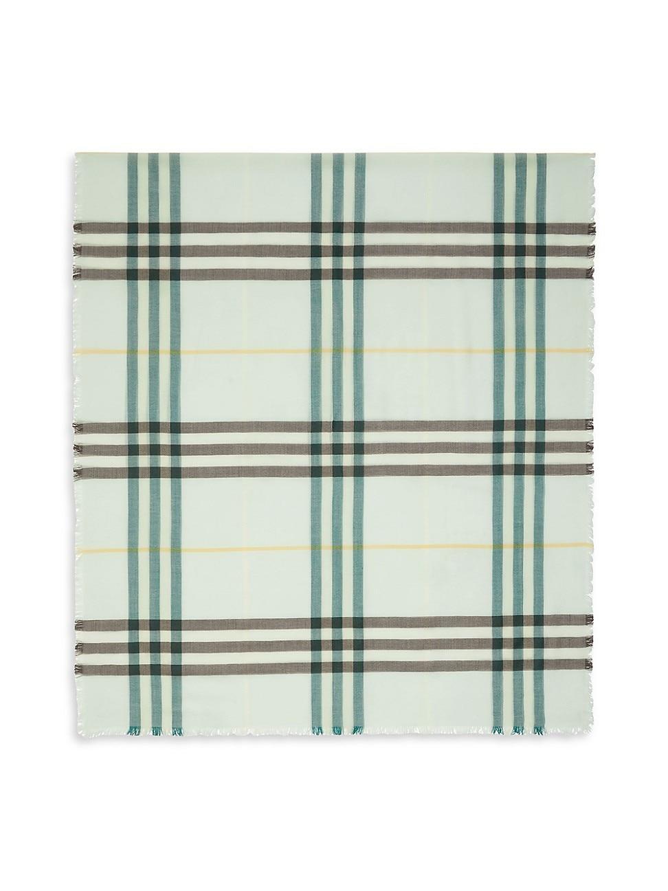 Womens Giant Check Wool Scarf Product Image