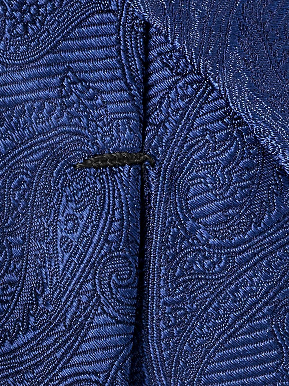 Paisley Woven Silk Tie - Navy Product Image