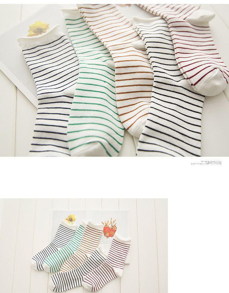 Striped Cotton Socks Product Image