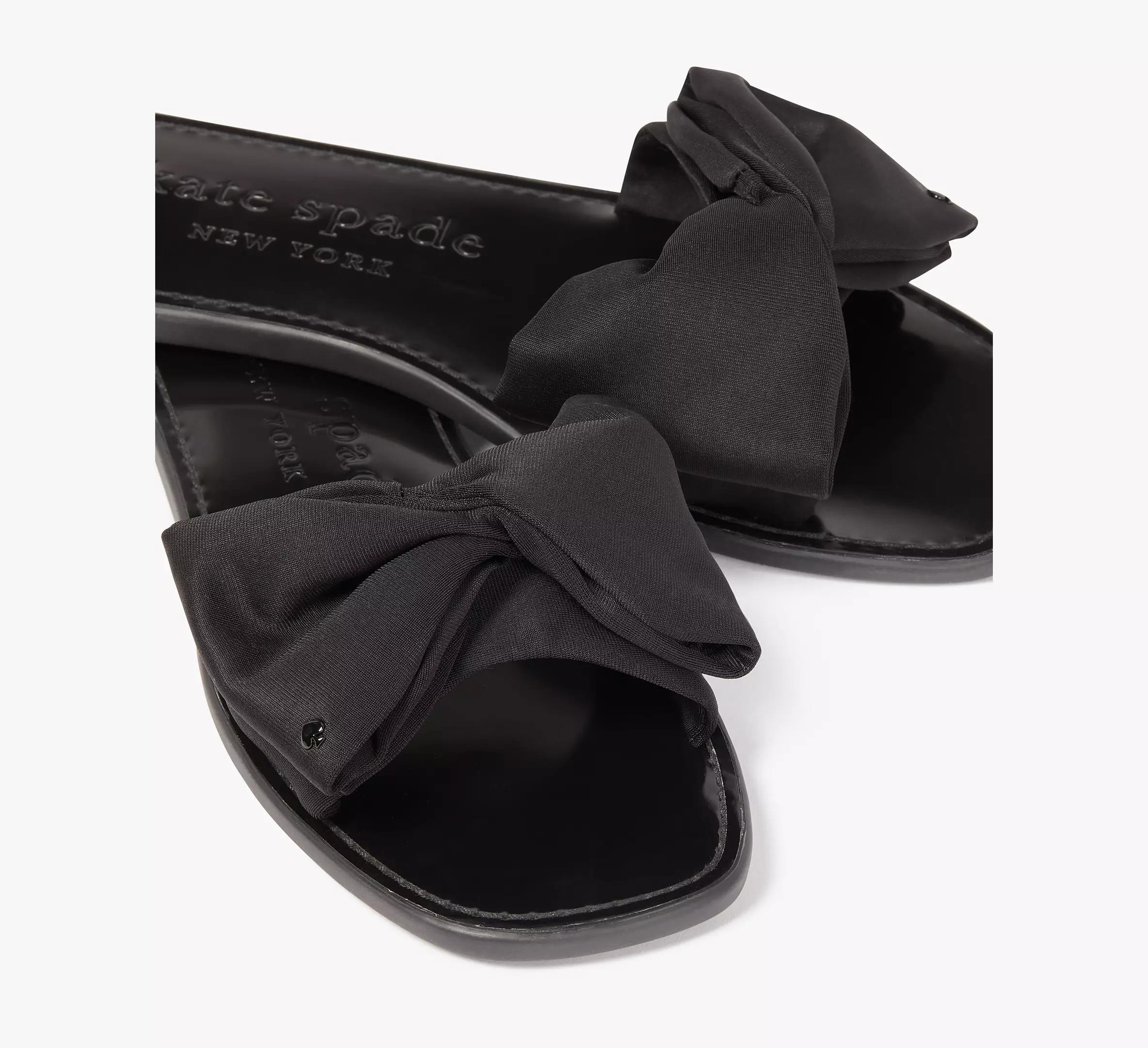 kate spade new york Bikini Fabric Bow Slides Product Image