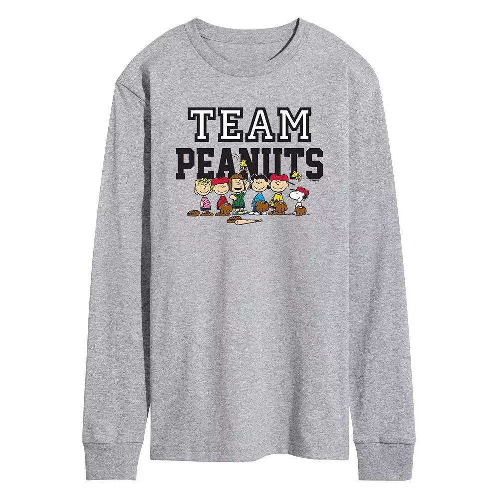 Men's Peanuts "Team Peanuts" Tee, Size: XXL, Gray Product Image