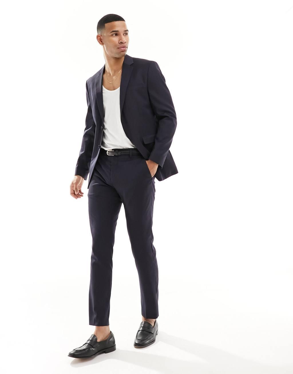 Selected Homme slim fit suit jacket in navy Product Image