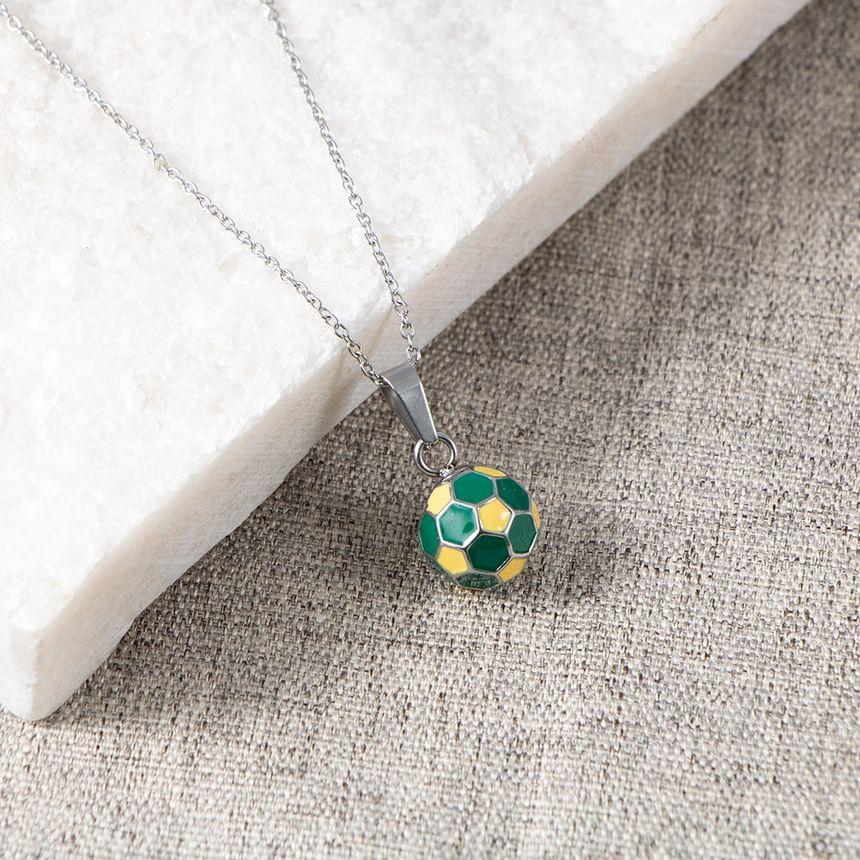 Soccer Ball Pendant Necklace Product Image