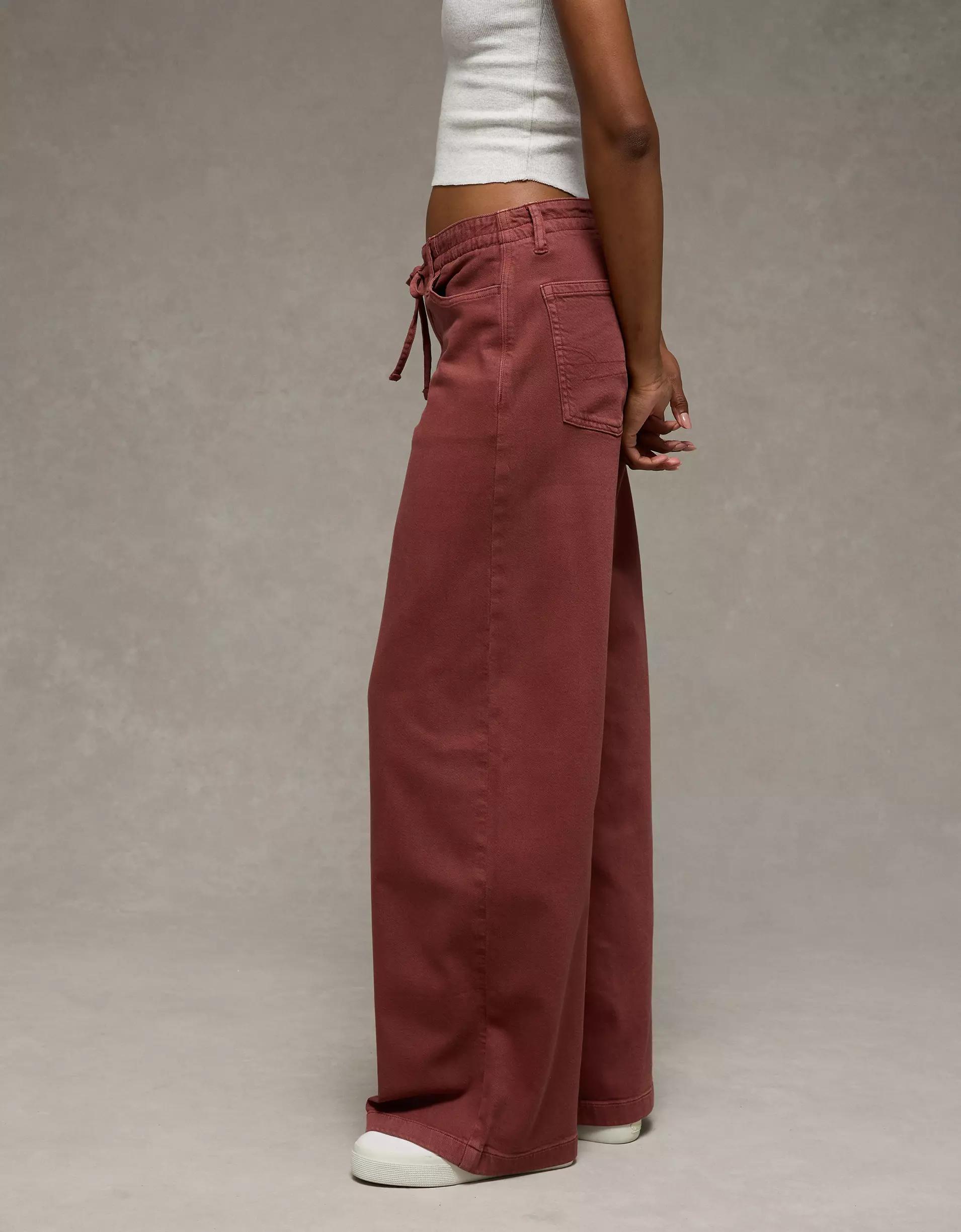 AE Dreamy Drape Stretch Low-Rise Ultra Wide-Leg Pant Product Image