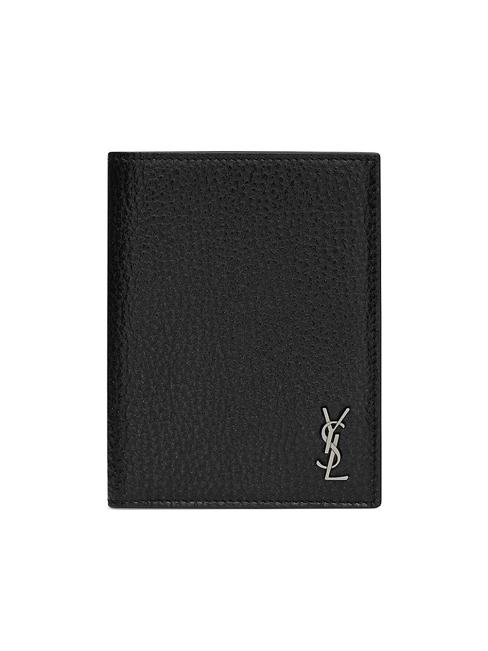 Mens Tiny Cassandre Passport Case in Grained Leather Product Image