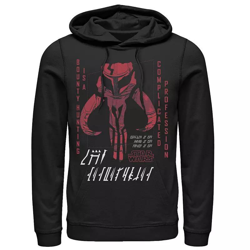 Men's Star Wars The Mandalorian Mythosaur Complicated Profession Hoodie, Size: Small, Black Product Image