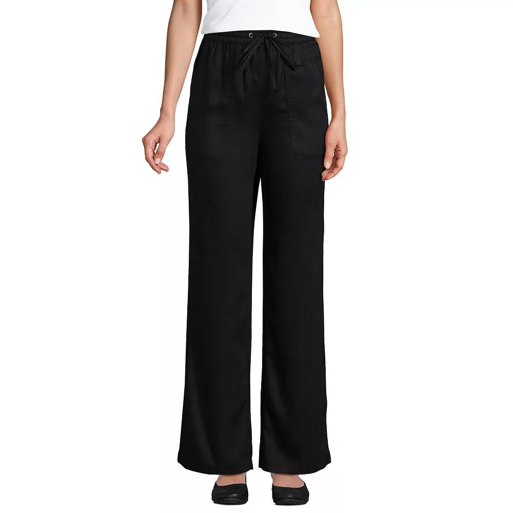 Women's Lands' End Tencel High-Rise Wide Leg Pants,  Product Image