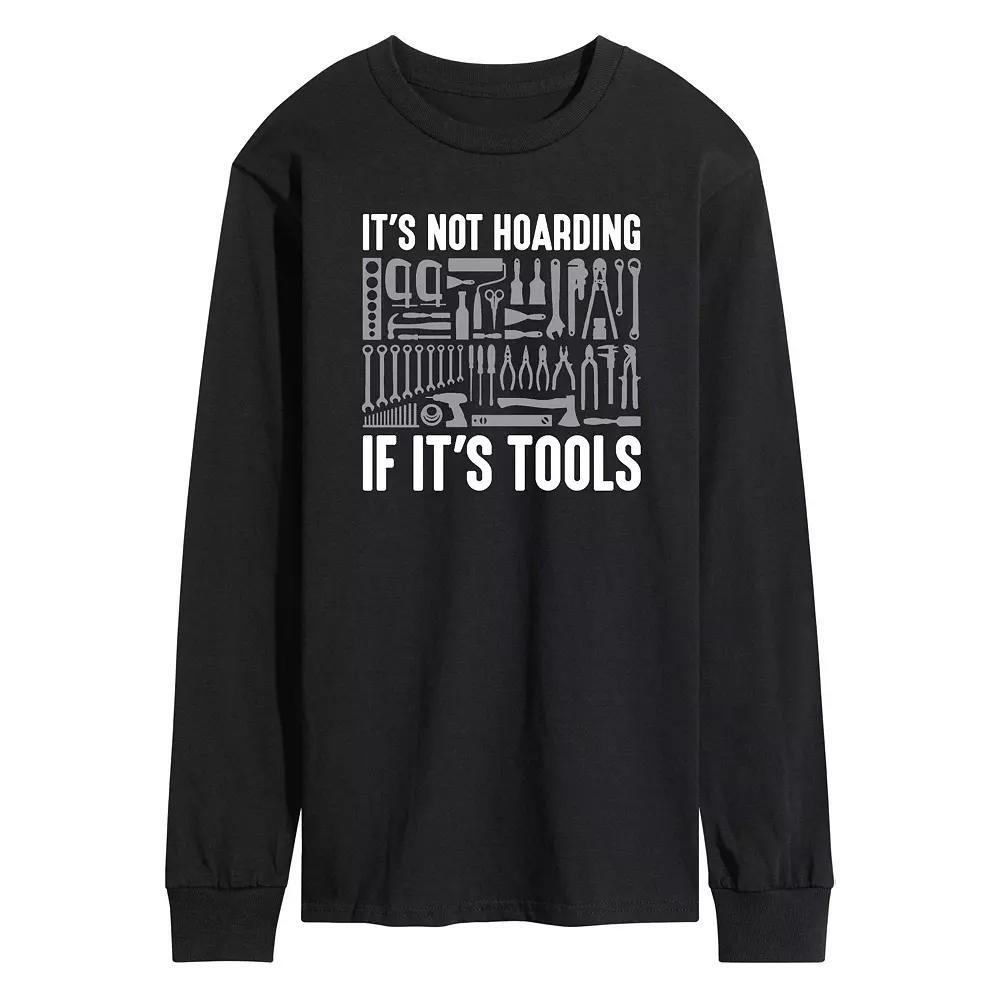 Men's It's Not Hoarding Tools Long Sleeve Tee, Size: Large, Black Product Image