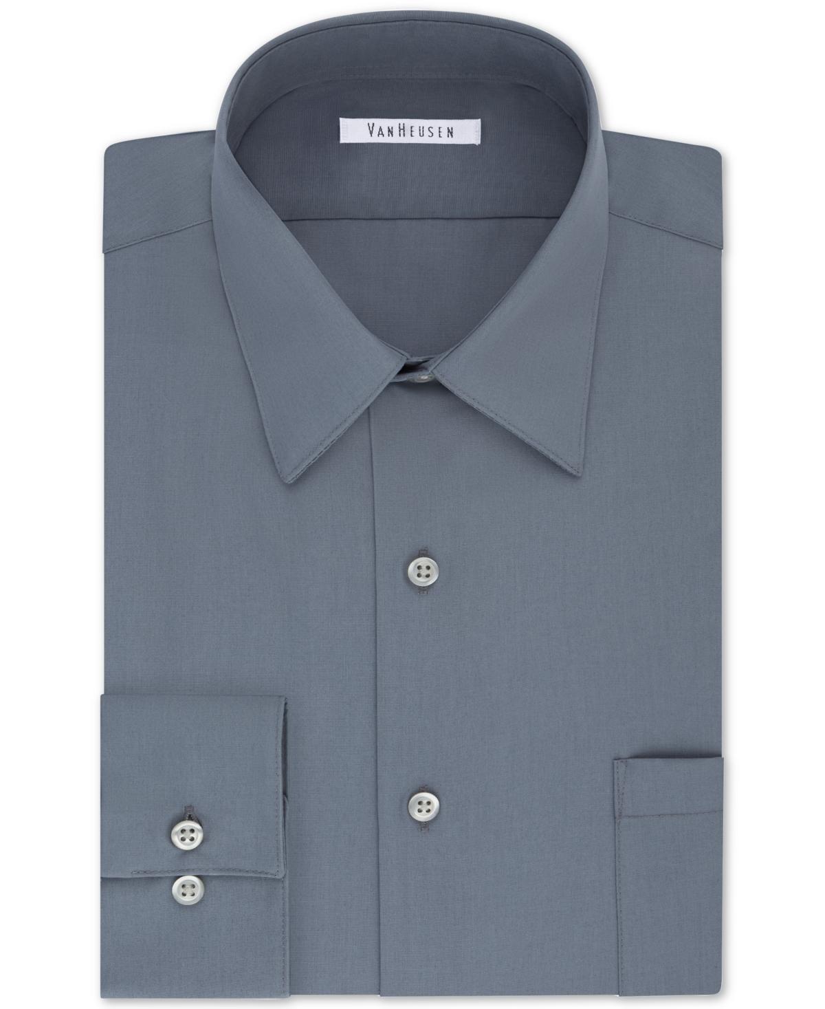 Calvin Klein Mens Slim-Fit Non-Iron Spread Collar Herringbone Dress Shirt Product Image