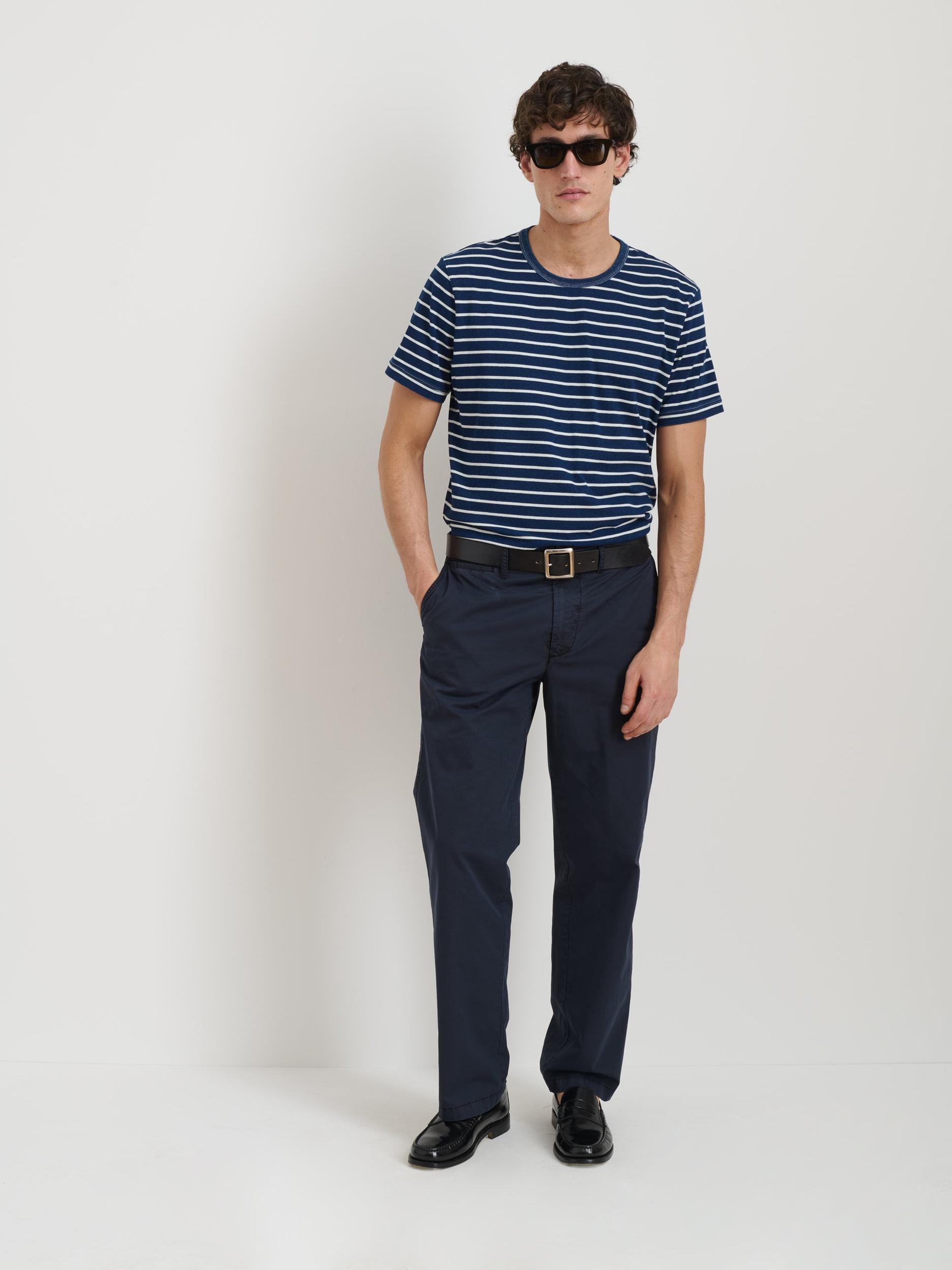 Lucas Polo In Indigo Stripe Product Image