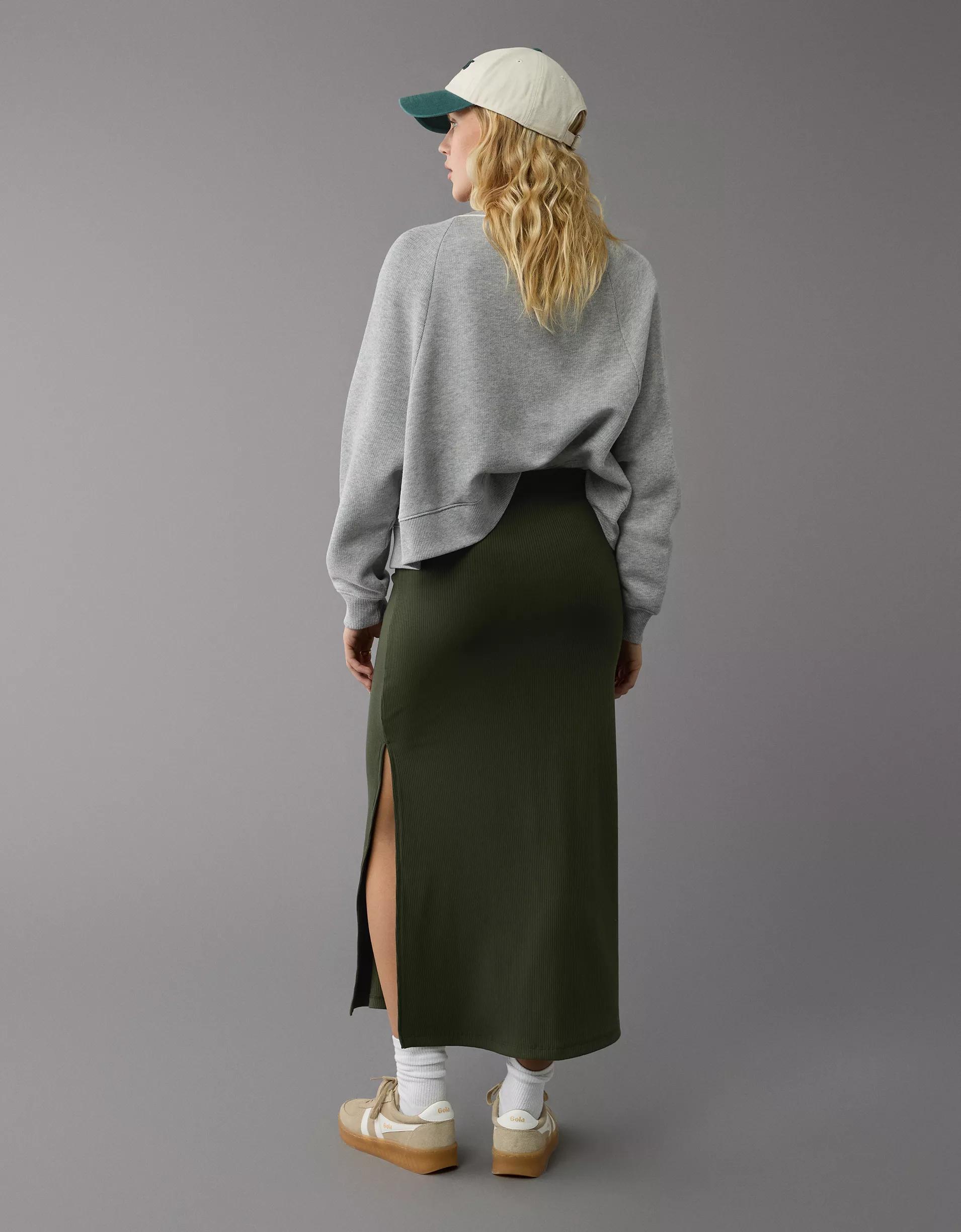 AE High-Waisted Column Maxi Skirt Product Image