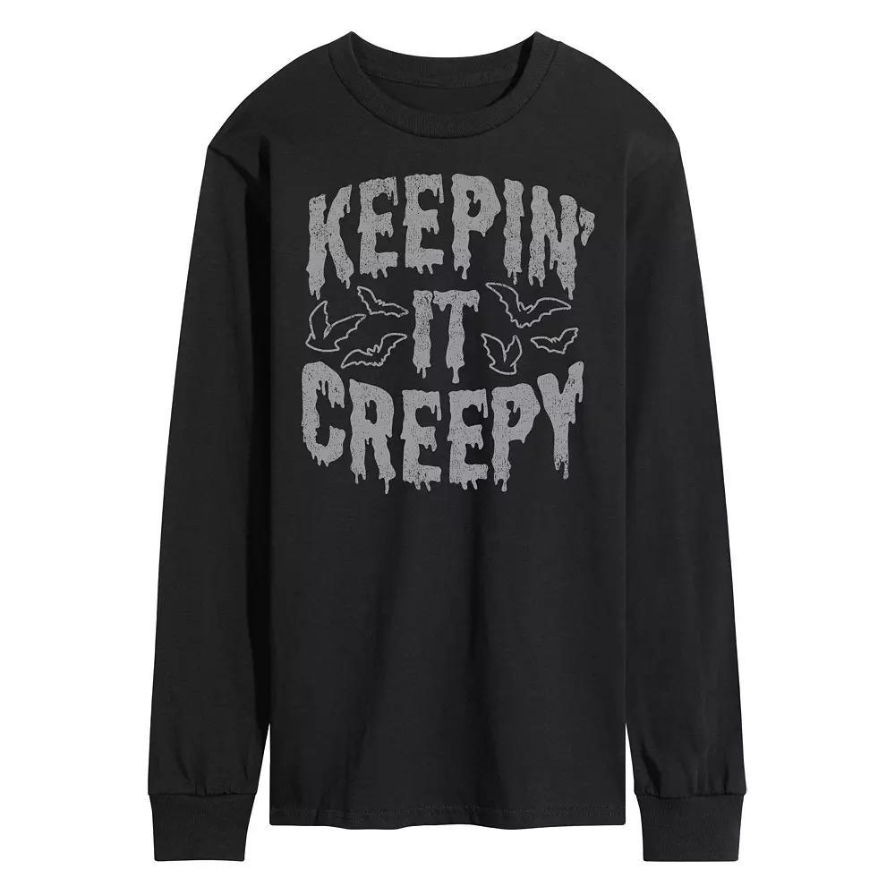 Men's Keepin It Creepy Long Sleeve Graphic Tee,  Product Image