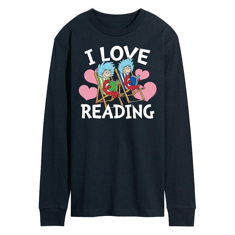 Men's Dr Seuss I Love Reading Long Sleeve Graphic Tee,  Product Image