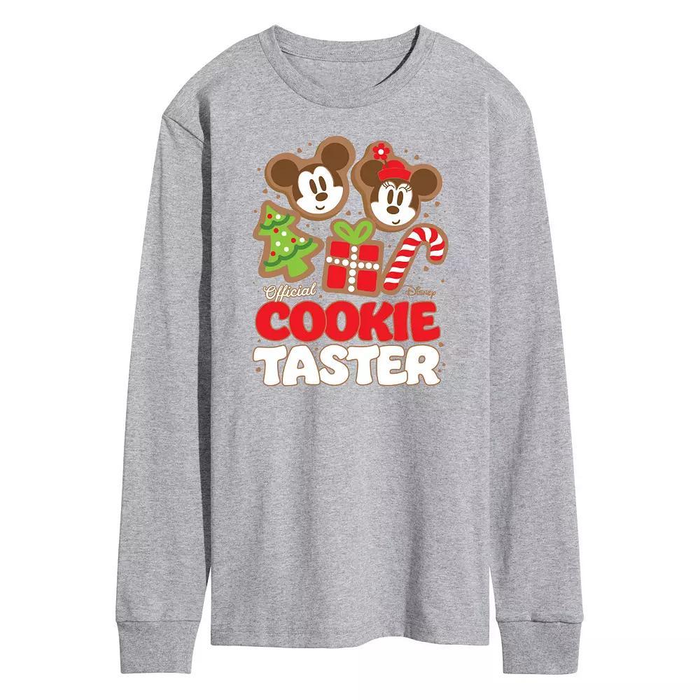 Disney's Mickey & Minnie Mouse Men's Official Cookie Taster Long Sleeve Graphic Tee,  Product Image