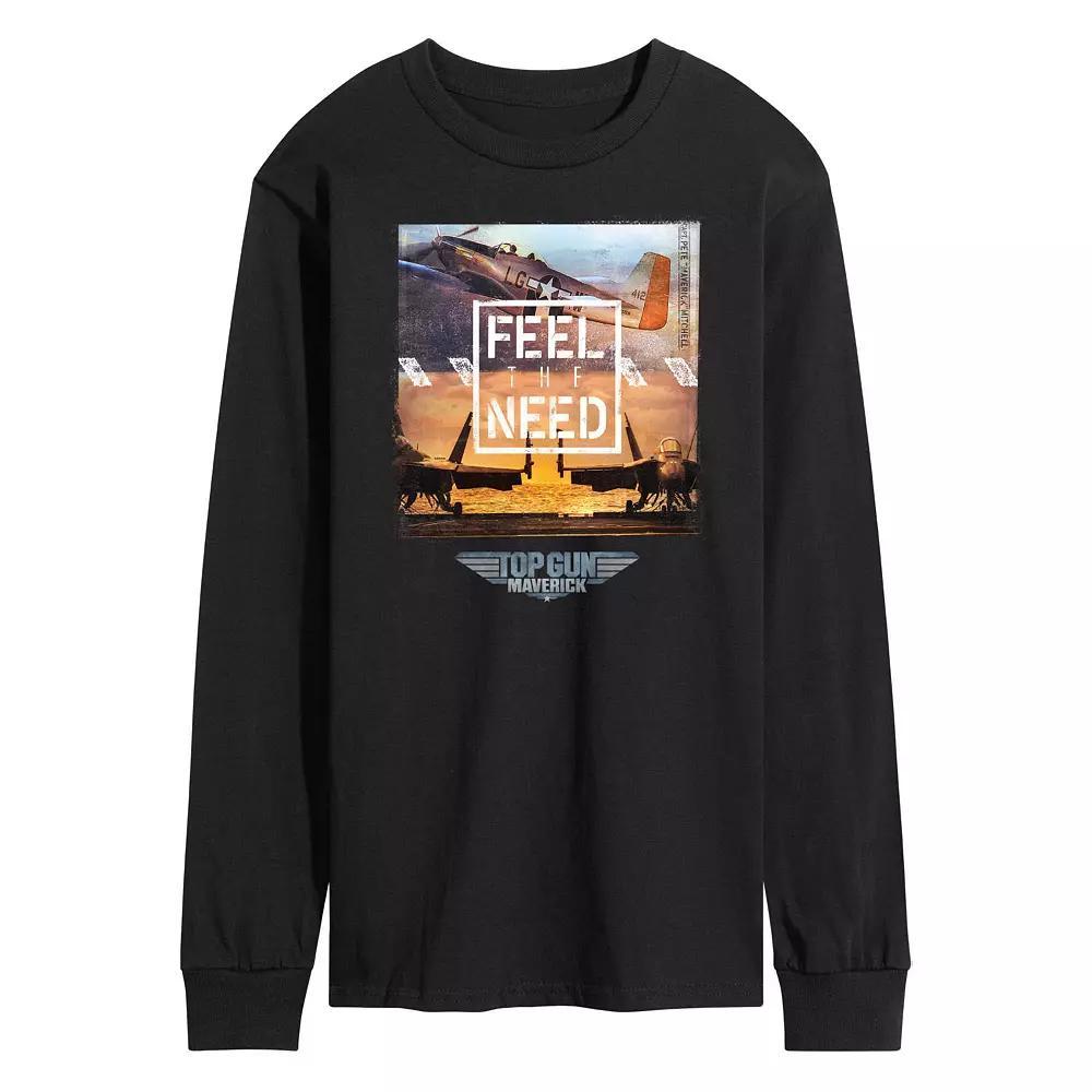 Men's Top Gun Maverick Feel The Need Long Sleeve Tee,  Product Image