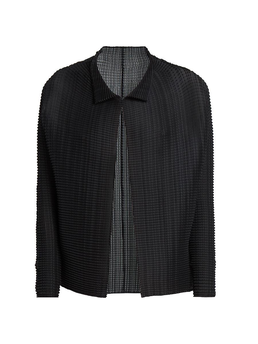 Womens Wooly Pleats Long-Sleeve Shirt Jacket Product Image