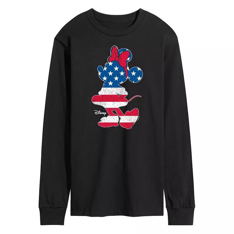 Disneys Minnie Mouse Mens Americana Long Sleeve Graphic Tee Product Image