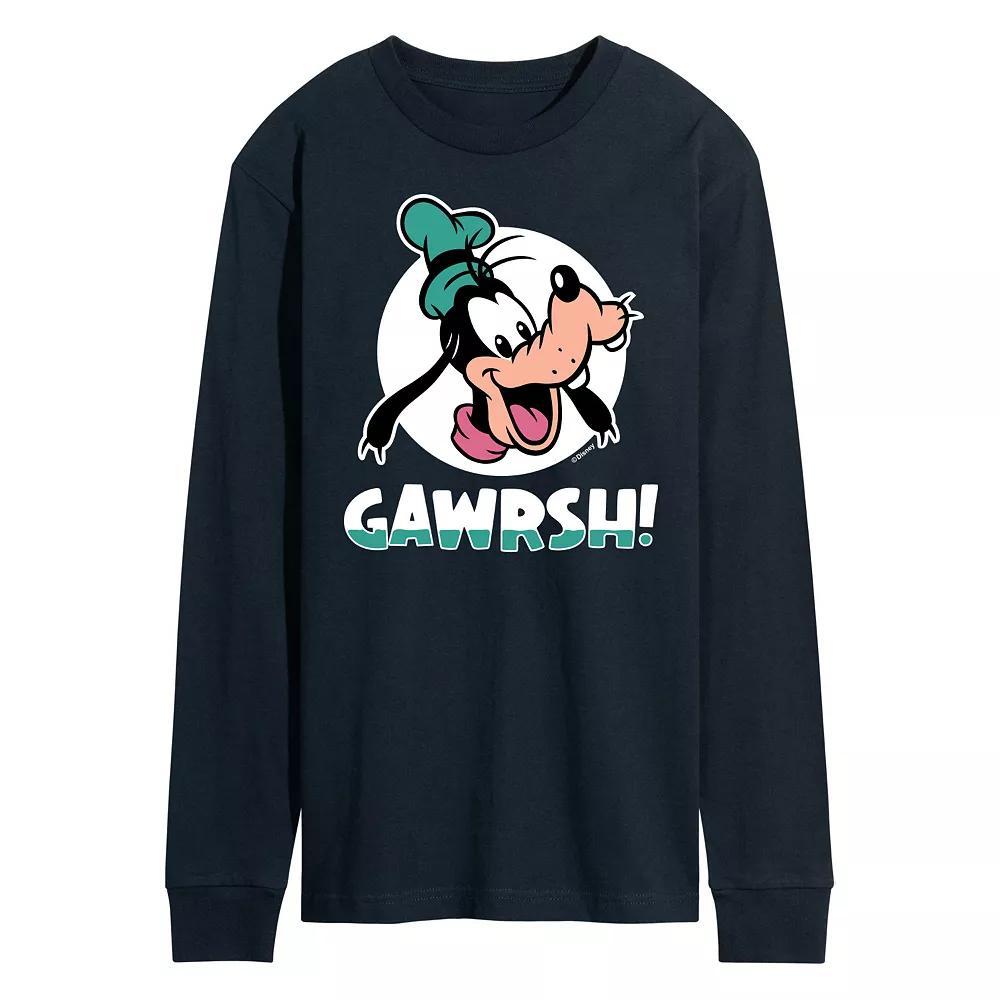 Disney's Goofy Men's Gawrsh Long Sleeve Graphic Tee,  Product Image