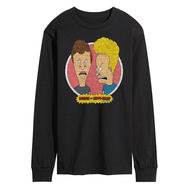 Men's Beavis And Butthead 30th Long Sleeve Tee, Size: XL, Black Product Image