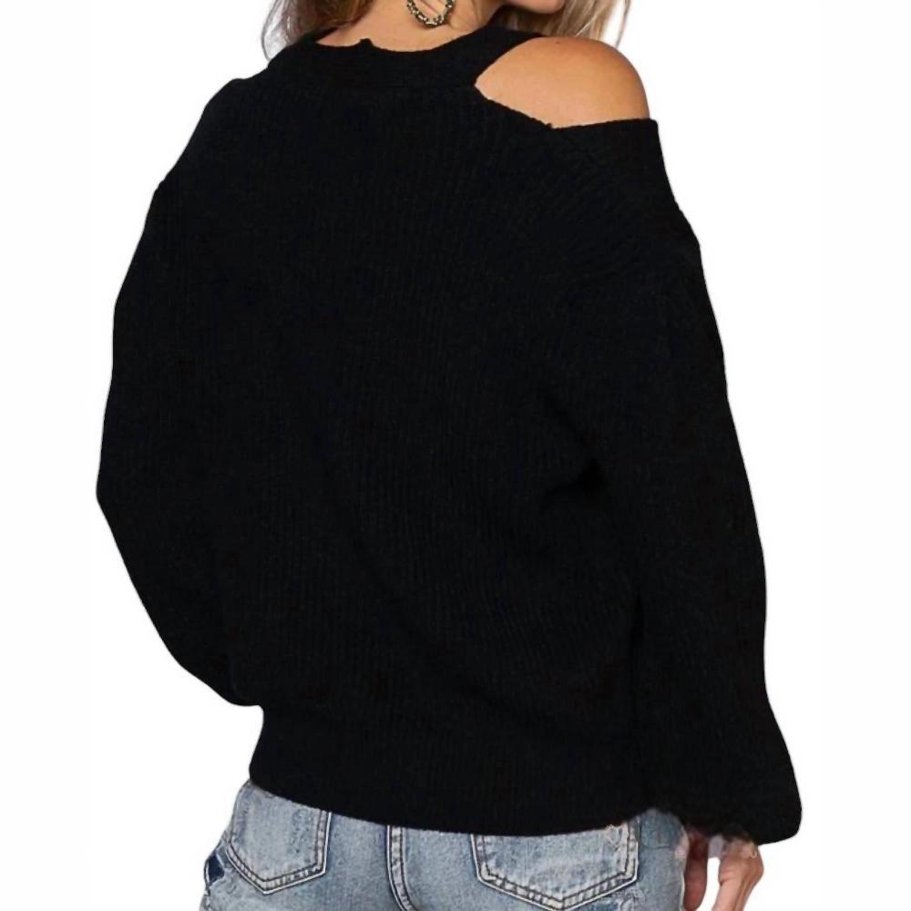 Women's Lola Front & Top Cutout Knit Sweater - POL L Product Image