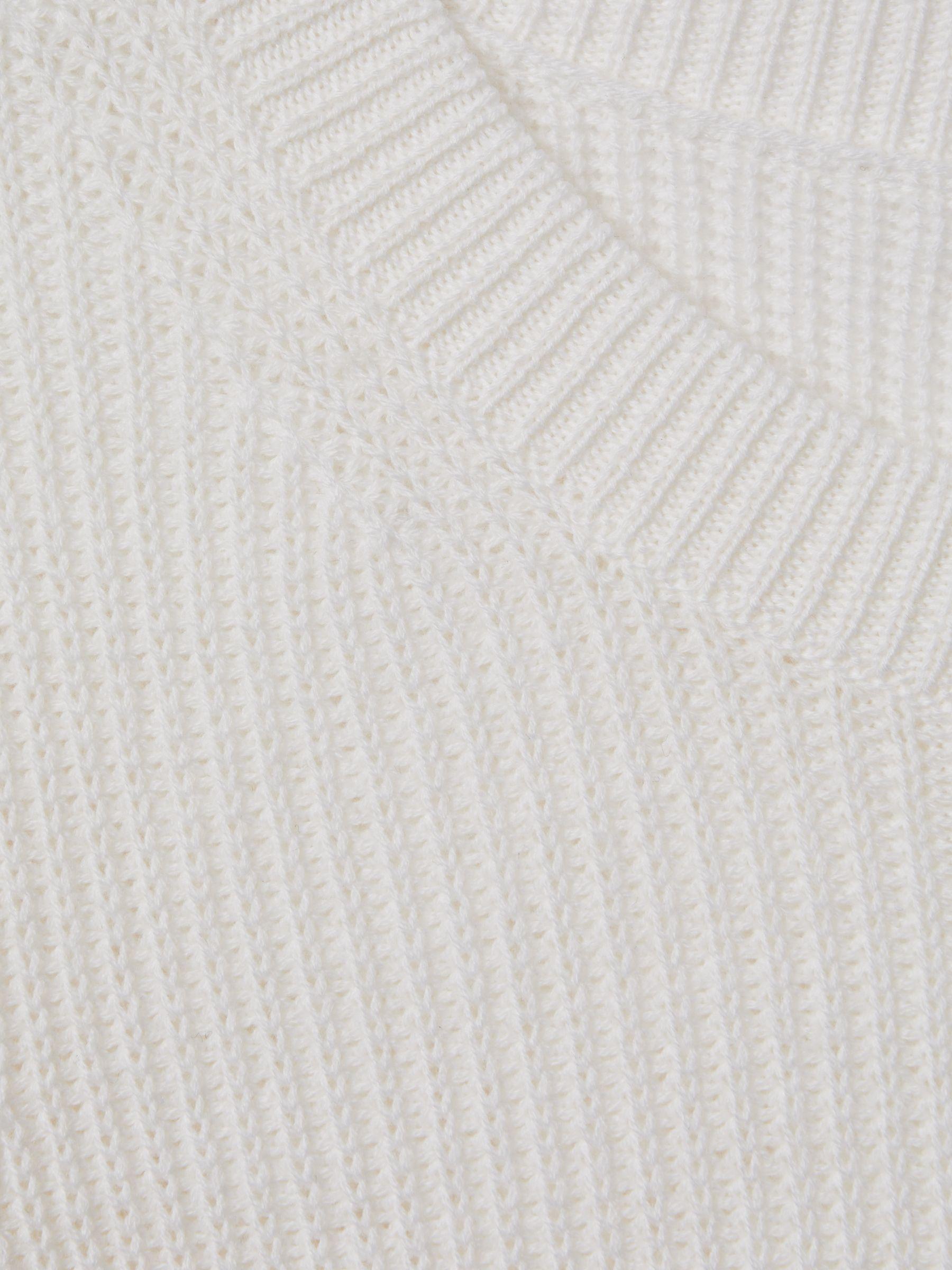 Knitted Crew Neck Top in Ivory Product Image