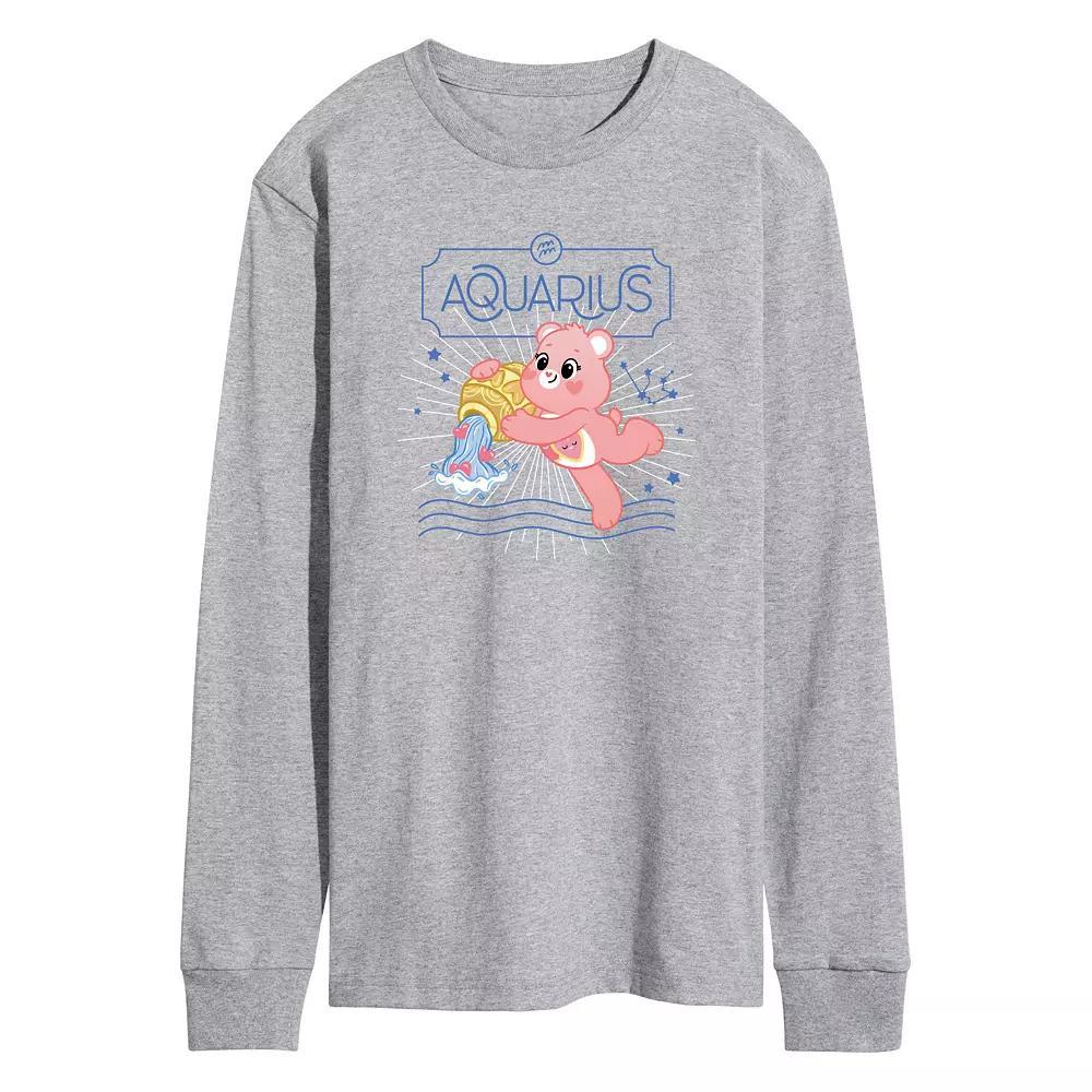 Men's Care Bears Aquarius Long Sleeve Graphic Tee,  Product Image