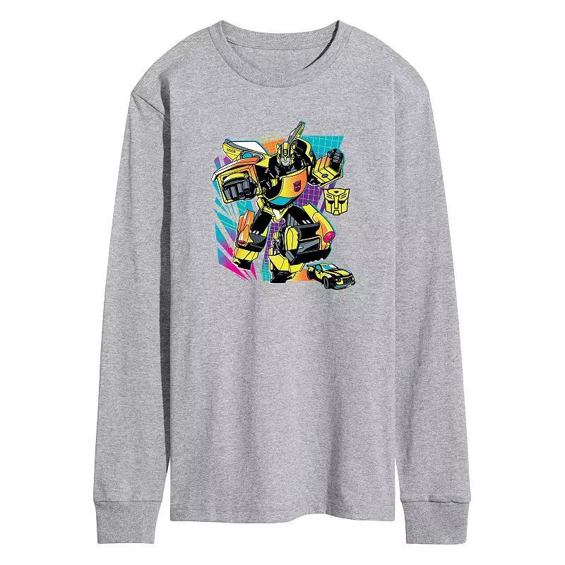 Men's Transformers Bumblebee Long Sleeve Graphic Tee, Size: XXL, Grey Gray Product Image