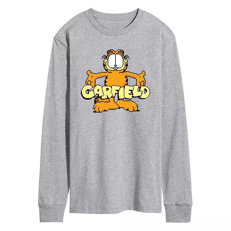 Men's Garfield Standing Logo Long Sleeve Graphic Tee,  Product Image