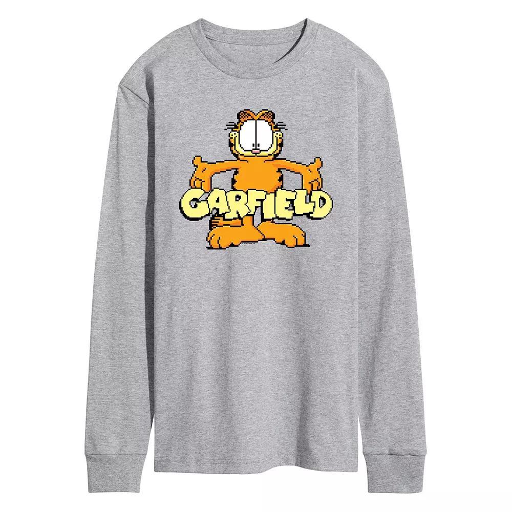 Men's Garfield Standing Logo Long Sleeve Graphic Tee,  Product Image