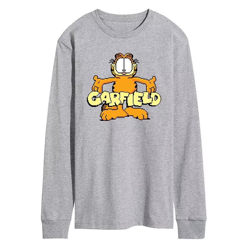 Men's Garfield Standing Logo Long Sleeve Graphic Tee, Size: XL, Red Product Image