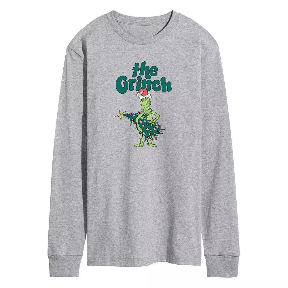 Men's Dr. Seuss The Grinch Tree Long Sleeve Graphic Tee,  Product Image