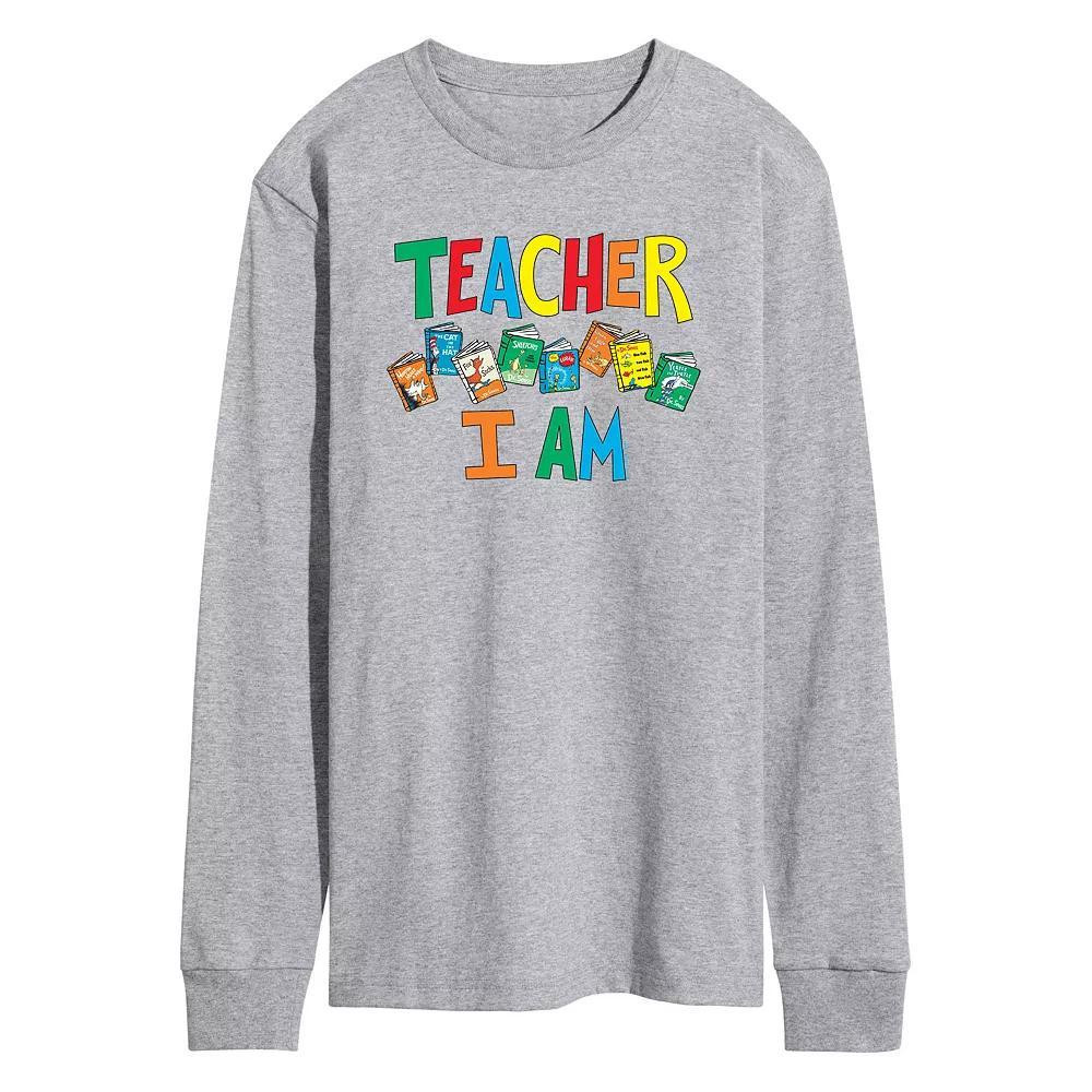 Men's Dr. Seuss Teacher I Am Tee, Size: Small, Gray Product Image