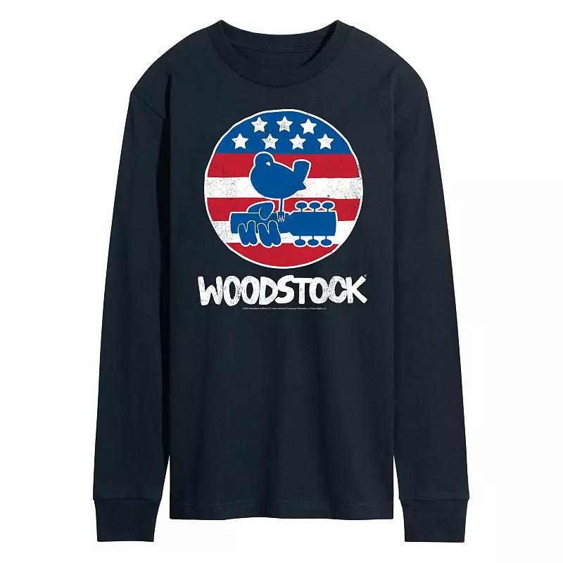 Men's Woodstock Americana Long Sleeve Graphic Tee,  Product Image