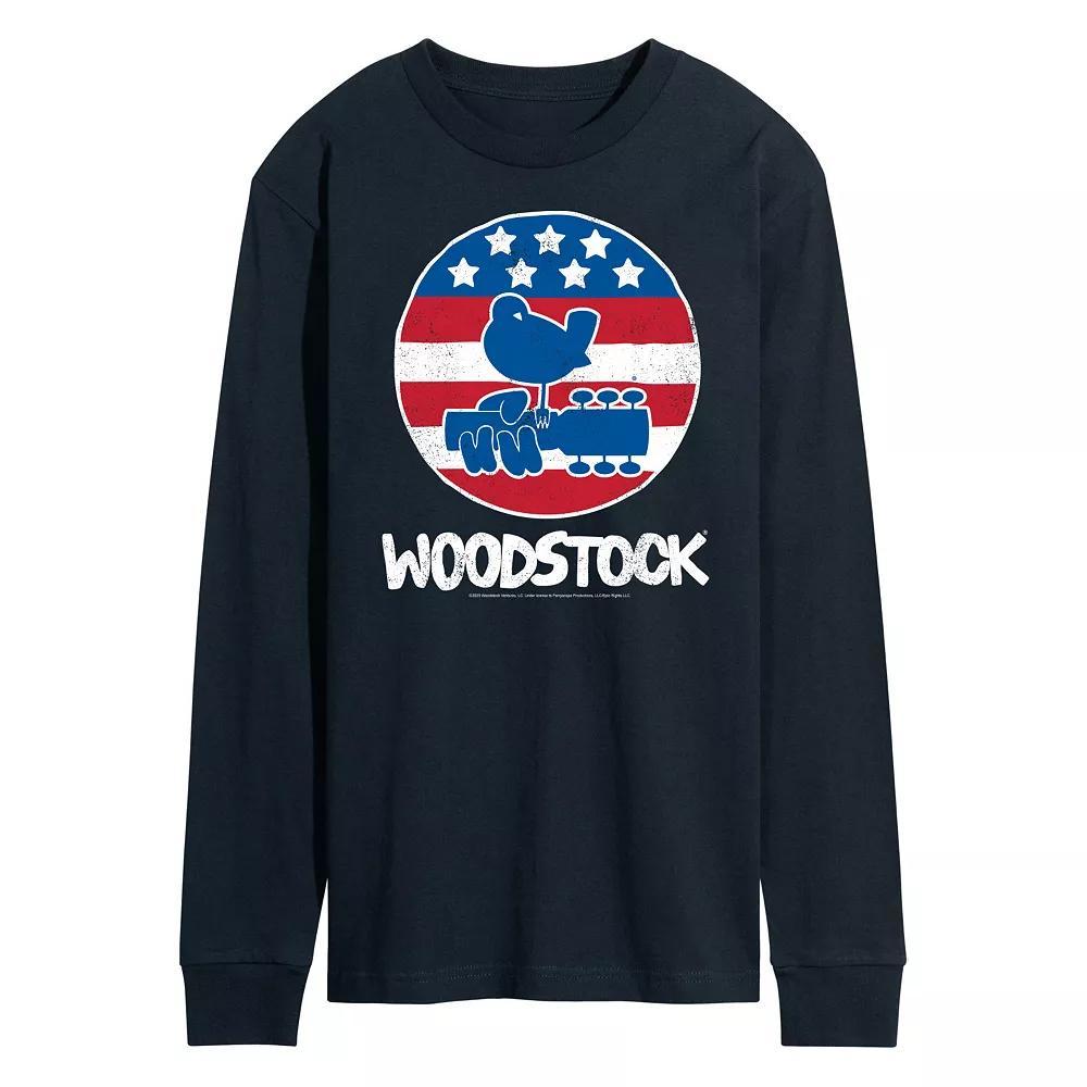 Men's Woodstock Americana Long Sleeve Graphic Tee,  Product Image